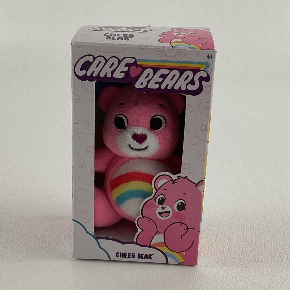 Care Bears Micro Mini 3" Plush Stuffed Animal Toy Cheer Bear Rainbow Pink 2024